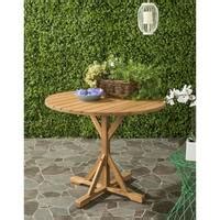 Shop Safavieh Arcata Outdoor Ash Grey Round Table - 35.4" x 35.4" x 29. ...