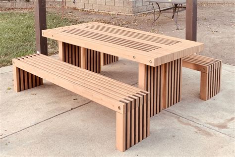 Simple Picnic Table Plans 2x4 Outdoor Furniture DIY, Easy to Build - Etsy | Outdoor table plans ...