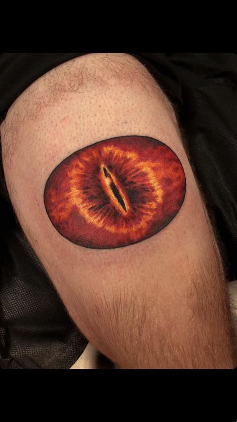 Eye of Sauron tattoo I got tonight! : r/lotr