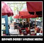 2023 The Hollywood Brown Derby Lounge Menu | Disney's Hollywood Studios