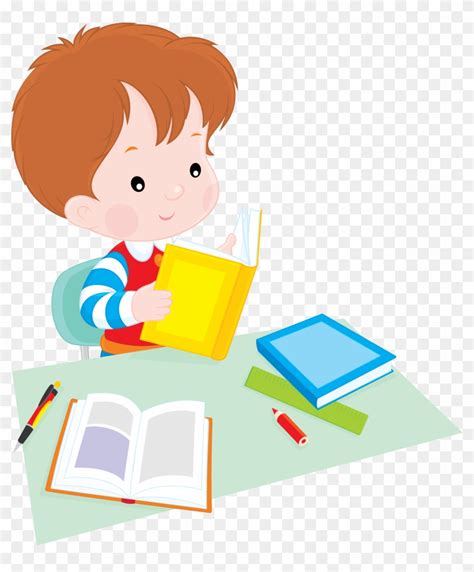 Student Reading Clip Art - Png Image School Children - Free Transparent PNG Clipart Images Download