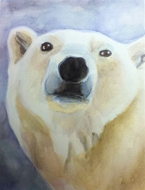 Polar Bear Watercolor Painting Print