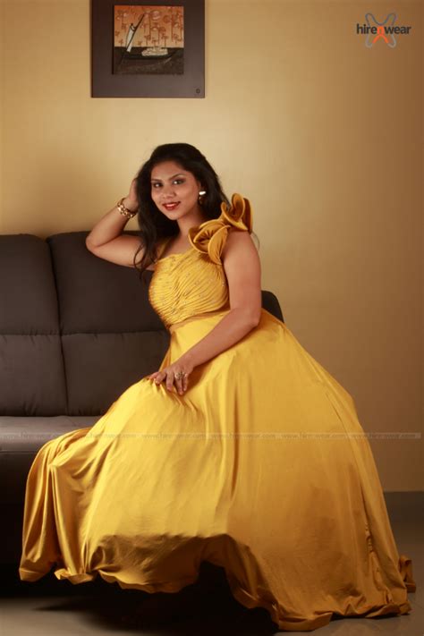 Mustered Color Gown (hnwpg106) - Hire n Wear