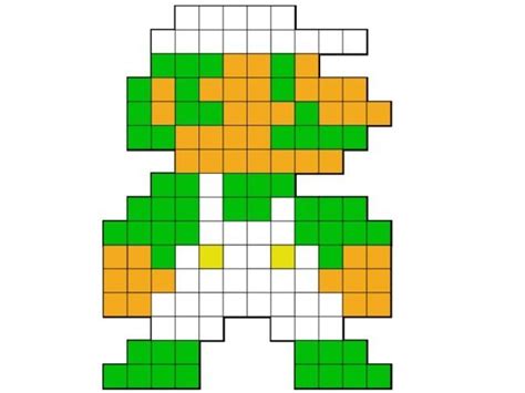 Pixel Art Grid Luigi - Pixel Art Grid Gallery