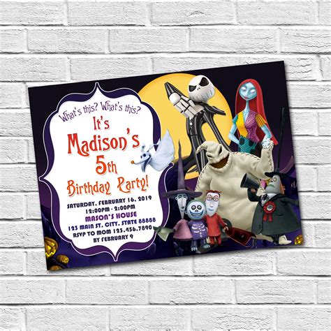 Nightmare Before Christmas Invitation in 2020 | Christmas birthday invitations, Christmas ...