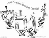 Four Dreidels Coloring Pages  Free Printable sketch template