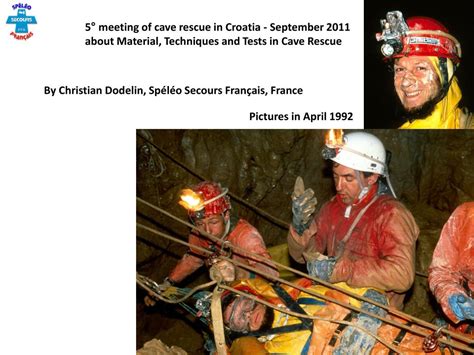 PPT - TESTS MATERIAL AND CAVE RESCUE TECHNIQUES PowerPoint Presentation ...