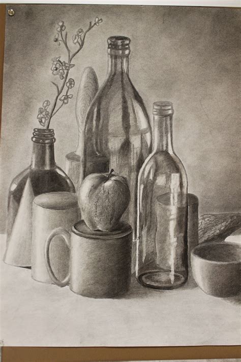 Стеклянная бутылка рисунок карандашом (Много фото) - drawpics.ru