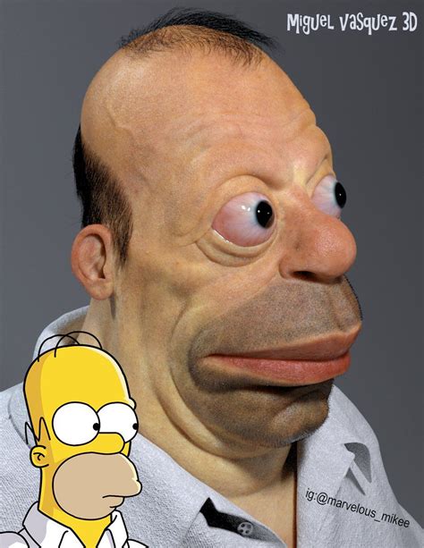 Miguel Vasquez on Twitter: "My 3D re-imagining of what Homer Simpson ...