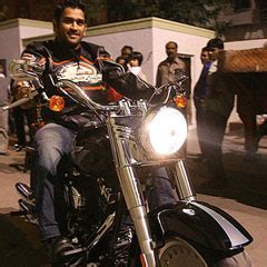 Photos: Dhoni on bikes