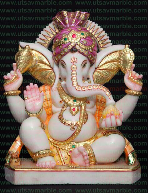 Ganesha Marble Idol at Rs 45000 | Marble Ganesh Murti in Hyderabad | ID ...