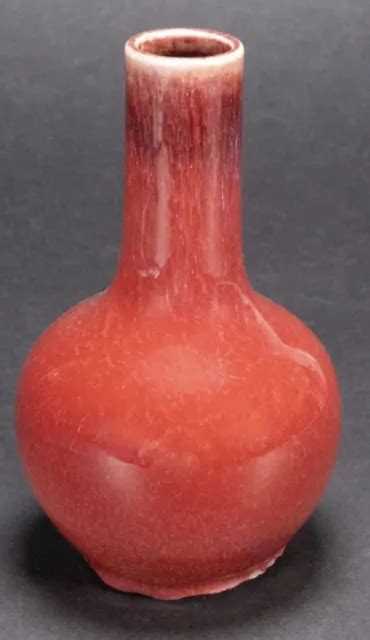 CHINESE PORCELAIN QING Dynasty Red Glaze Tianqiu Vase 18.5 cm $350.00 - PicClick