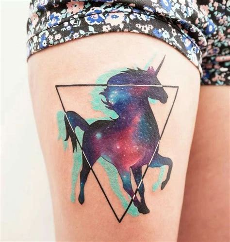 Thigh Tattoos Women, Girl Tattoos, Tattoos For Women, Tatoos, Purple Unicorn, Cute Unicorn, Home ...