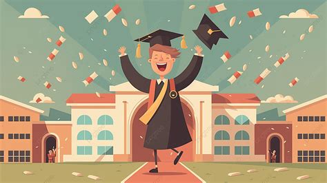 College Graduation Season Background Illustration, Graduation Season ...