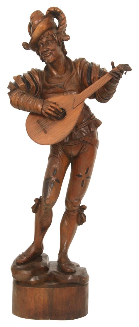 Lot - German Wood Carving of a Musician