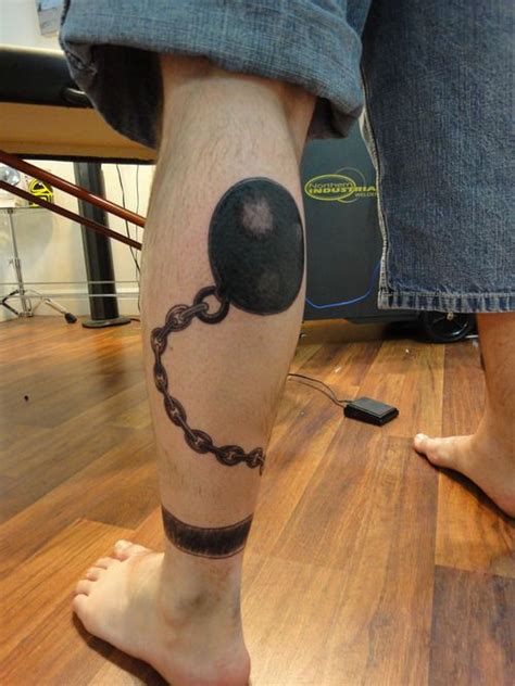 ball and chain – Tattoo Picture at CheckoutMyInk.com | Chain tattoo, Tattoo wedding rings, Chain ...