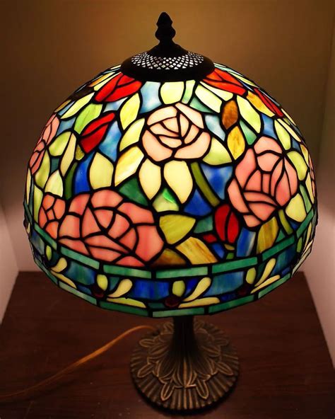 Vintage Dale Tiffany Lamp. Very Rare Floral Shade Pattern. Salesman Sample? | Tiffany lamps ...