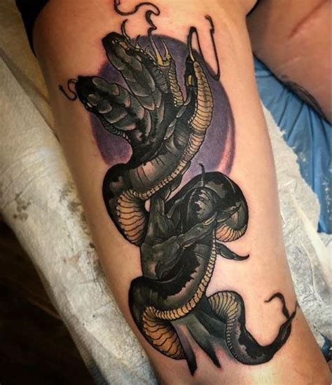 Al Perez three headed Snake and Hand by Al Perez: TattooNOW