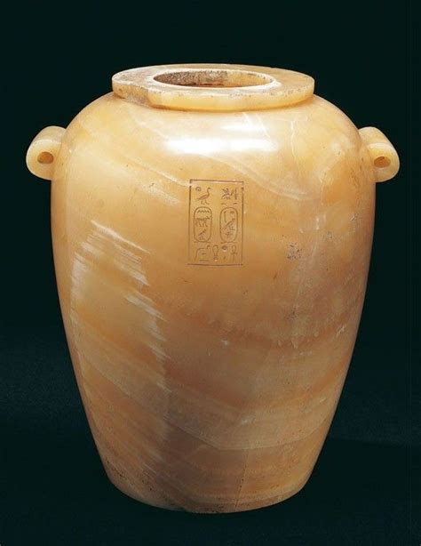 Alabaster jar Egypt late Period, Dynasty 26, reign of Necho, ca. 610 ...