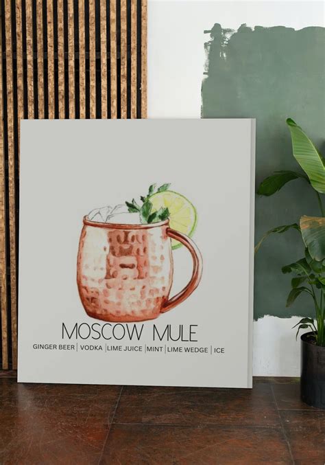 Moscow Mule Ingredients Print, Digital Download - Etsy