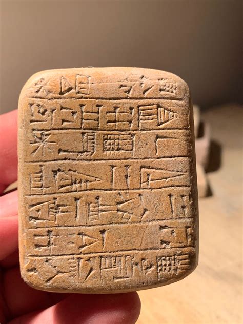 Sumerian cuneiform foundation tablet of Gudea - Governor of the city of ...