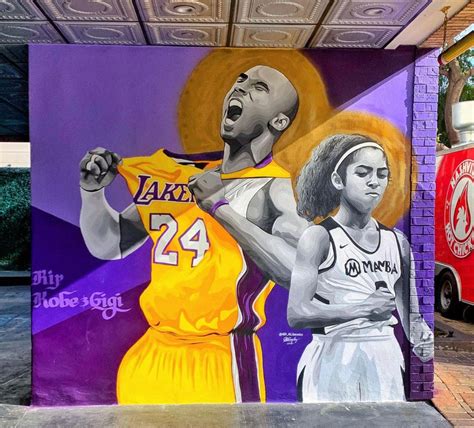 Kobe Bryant murals in Mid-City to Hollywood, Los Angeles