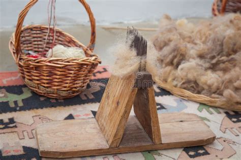 Materials for Spinning Wool Stock Photo - Image of mammal, macro: 281212