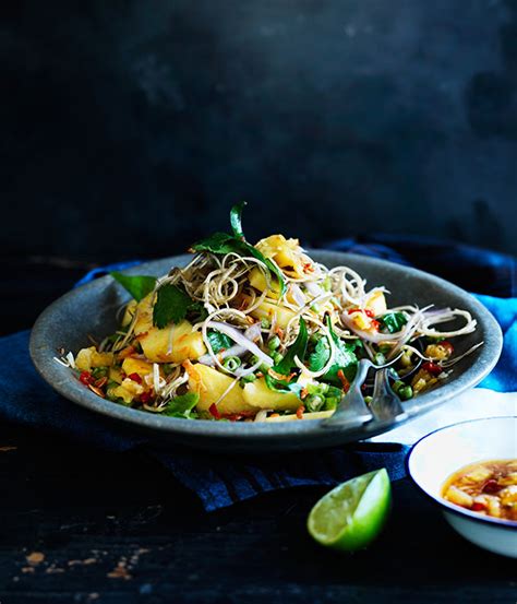 Banana-blossom salad with pineapple-chilli dressing recipe :: Gourmet Traveller