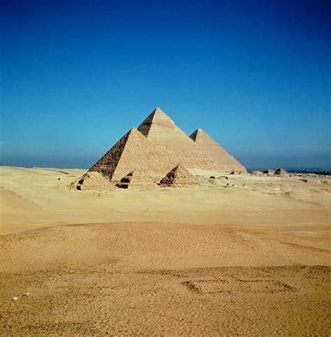 View of the Pyramids of Khufu, Khafra and... - Egypt Museum