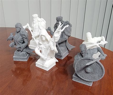 Premium 3D Printed Viking Chess Set - Paintable | Strategy Game for Chess Enthusiasts | JawsTec