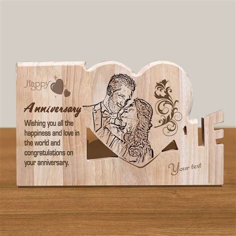 Personalized Wooden Engraving Photo Frame & Plaques Design 8