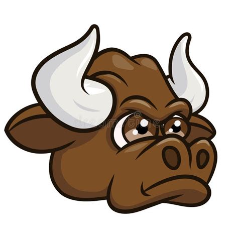 Cartoon angry bull head 2 stock vector. Illustration of icon - 67525914