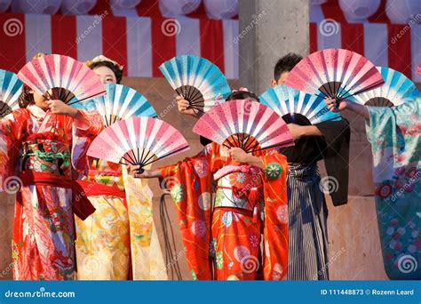 Japanese Fan Dance editorial stock photo. Image of entertainment ...