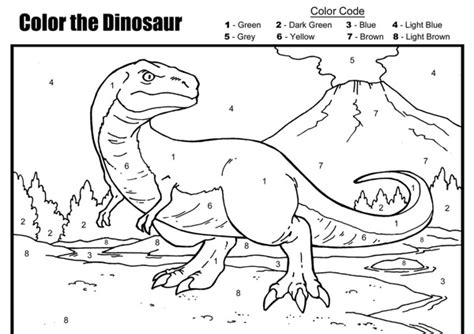 dinosaur olor by numbers