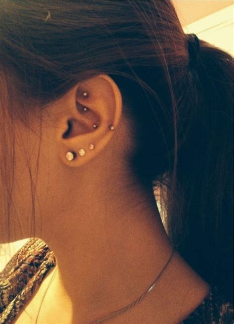 Snug :) | Earings piercings, Ear piercings rook, Cool ear piercings