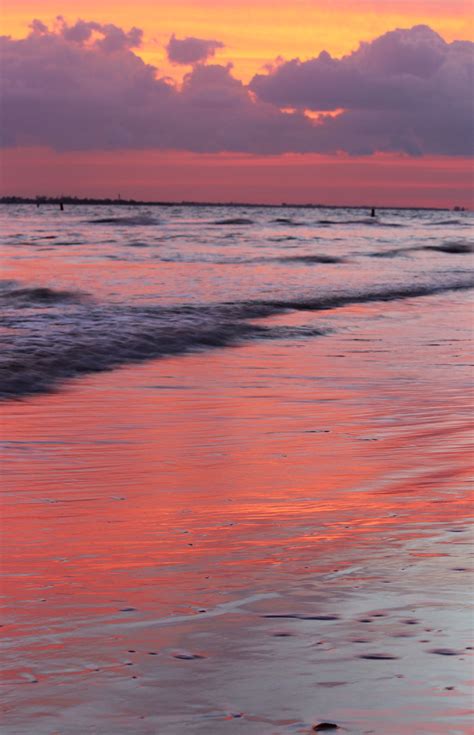 Pink sky/reflections in the sand. Fort Myers Beach, 8/31/12 | Fort myers beach, Fl beaches ...