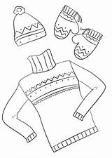 Winter Clothes coloring Page  ColouringPages sketch template