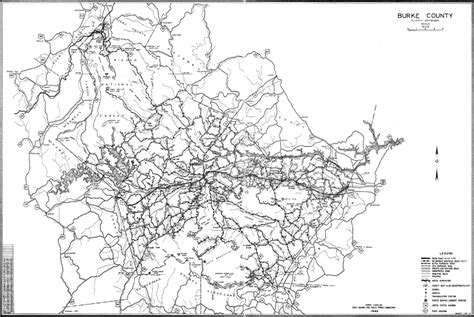 1949 Road Map of Burke County, North Carolina