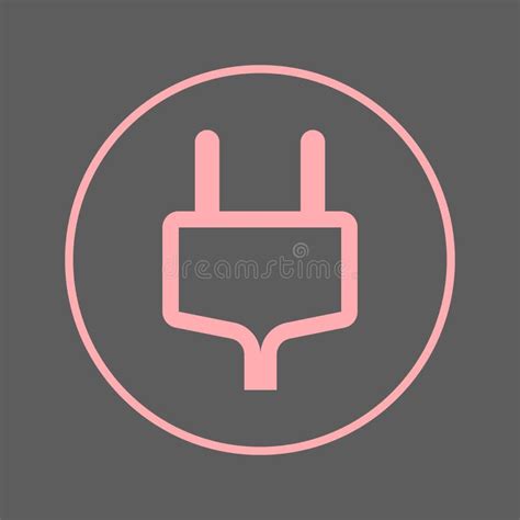 AC Power Plug Flat Icon. Round Colorful Button, Circular Vector Sign with Shadow Effect Stock ...