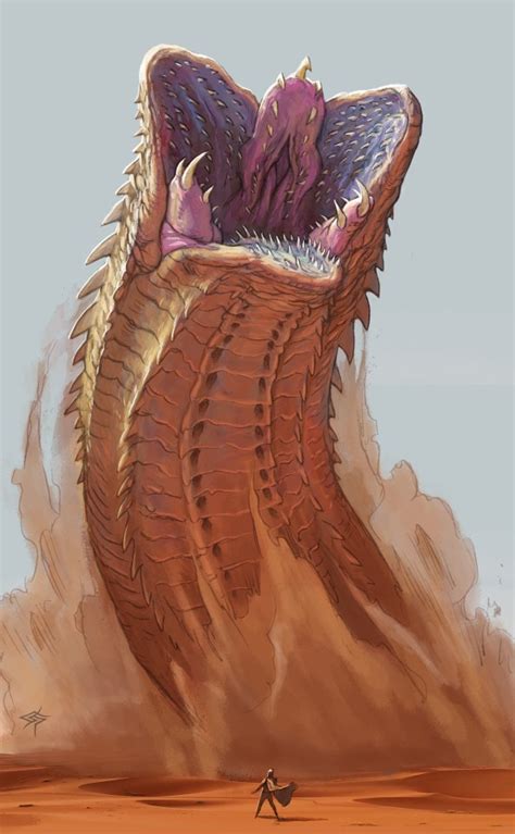 Dune: War on Arrakis - Sandworm Concept Art by Steve Prescott ...