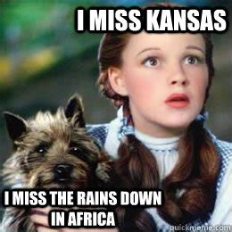 I miss Kansas I miss the rains down in Africa - Toto song dog - quickmeme