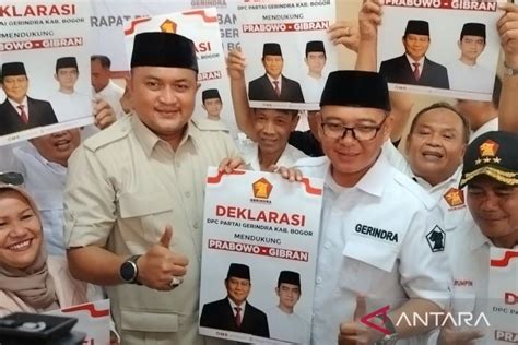 Gerindra Bogor deklarasi dukung Gibran dampingi Prabowo di Pilpres ...