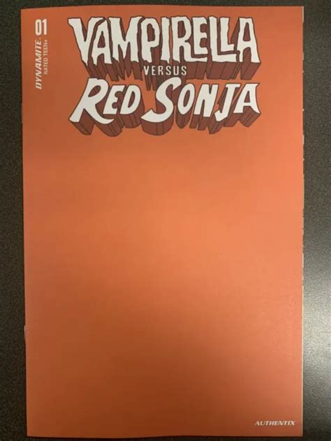 VAMPIRELLA VS RED Sonja #1 (Dynamite, 2022) Authentix Blank T Fiery Orange NM+ £5.80 - PicClick UK