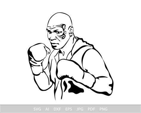 Mike Tyson Svg Boxing Svg Files For Cricut Boxer Dxf Cut | Etsy