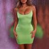 FREE SHIPPING Satin Mini Bodycon Dress Neon Green Pink JKP1378 - Allkpop Shop