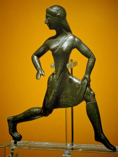 Bronze Figure of a Running Girl Lakonian (Spartan) 6th century BCE | Ancient greek art, Ancient ...