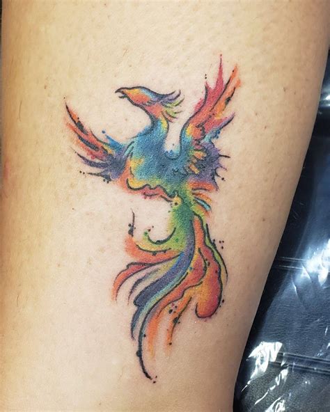 Colorful Phoenix Tattoo