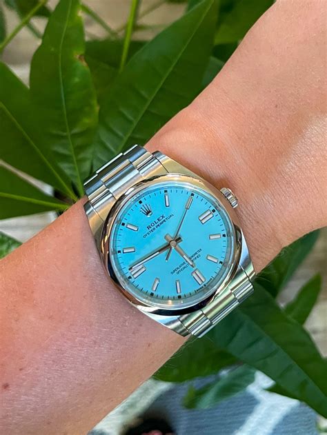 Rolex Oyster Perpetual 36mm Turquoise Blue Tiffany Dial 126000 Complete 2022 | Value Your Watch