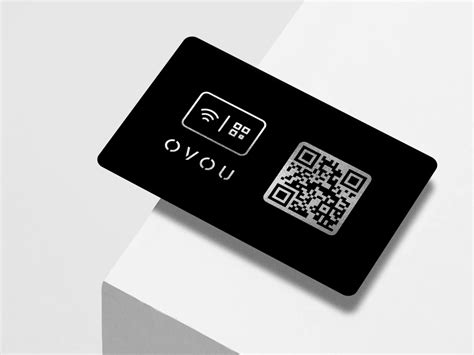 Animation card for OVOU. Matt black plastic business card by Basov: UI/UX Design for Basov ...