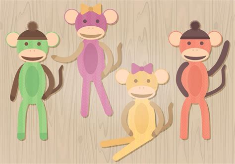 Sock Monkey Vector Illustration 99179 Vector Art at Vecteezy